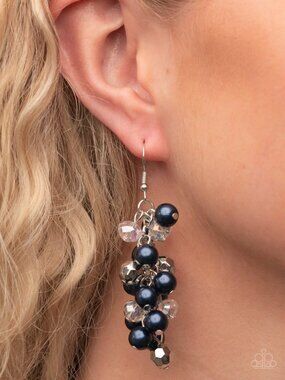 Paparazzi Jewelry Accessories - Pursuing Perfection - Blue Earrings - Vintage